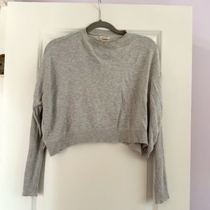 Gray cropped sweater